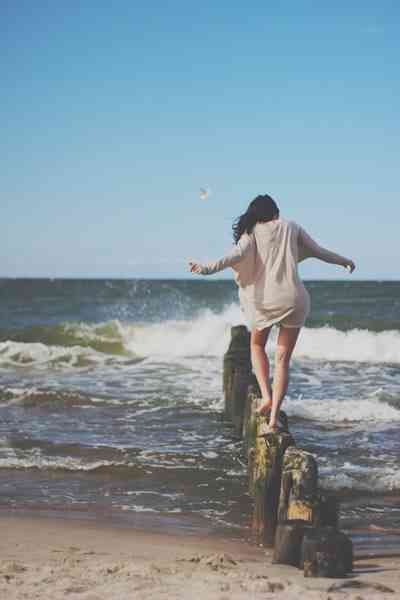 woman at the beach